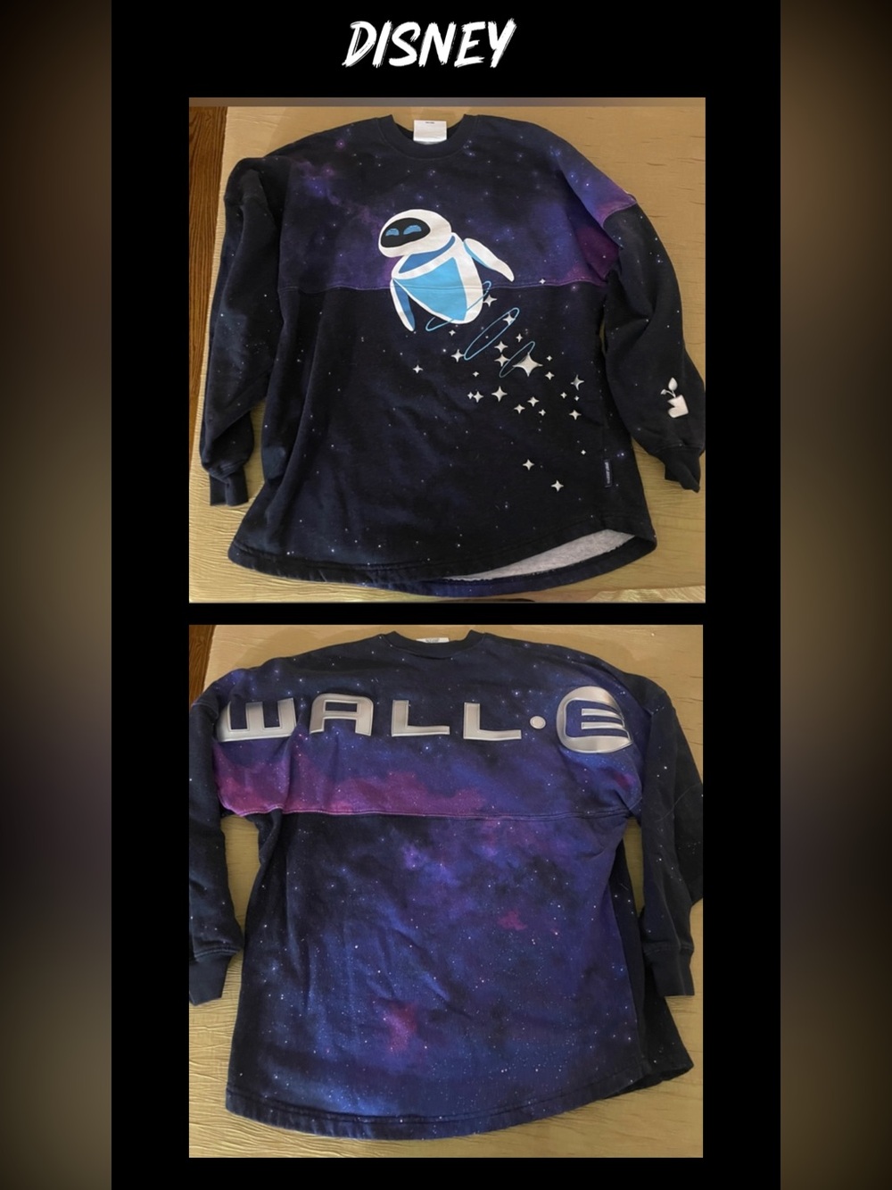 Disney WALL·E Galaxy Print Long Sleeve Sweatshirt - Black, Purple, Blue